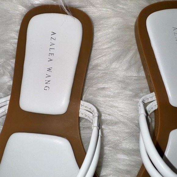 Azalea Wang Stetson Women's White Knot Slip-On Sandals Size 8 Summer Travel - Picture 4 of 6